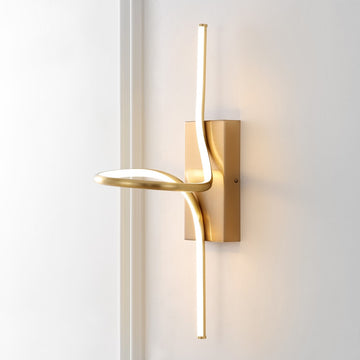 Sketch 9" Minimalist Metal Integrated LED Vanity Light Sconce - JONATHAN Y
